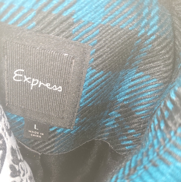 Express Plaid Cropped Blazer - Picture 4 of 4